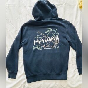 Billabong Women’s Dark Blue Hawaii Graphic Hoodie - Size Small